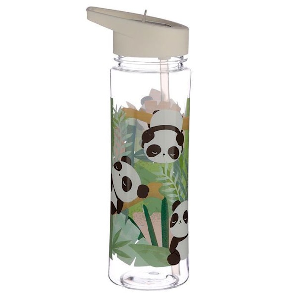 Vattenflaska - Puckator - Panda - 550ml - Vit/Grön - Unisex vit/grön