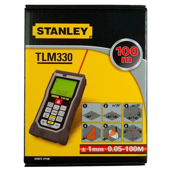 Lasermätning - STANLEY TLM330 STHT1-77140 - Räckvidd 100m - Noggrannhet 1 mm - Batteri