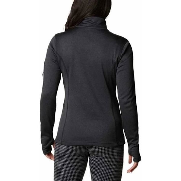 Sweatshirt Dam - COLUMBIA - Park View Grid Fleece - Svart - Solskydd UPF 50 - Omni-Wick Svart M