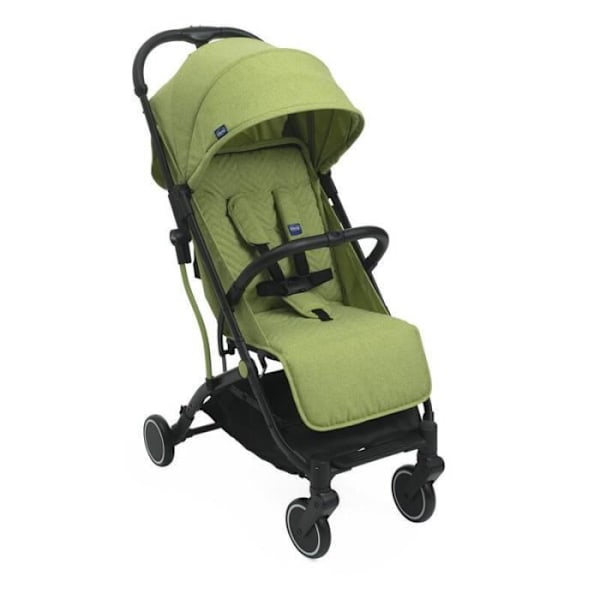 Barnvagn - CHICCO - TROLLEYme Lime - 4 hjul - Snabbfällbar - Regnskydd ingår Kalk