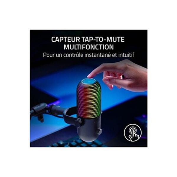 Mikrofon USB - Razer - Seiren V3 Chroma - Supercardioid - RGB-belysning - Plug-and-Play RGB