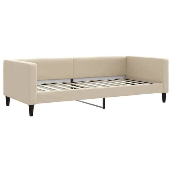 vidaXL Sängsoffa crème 90x200 cm tyg 353987