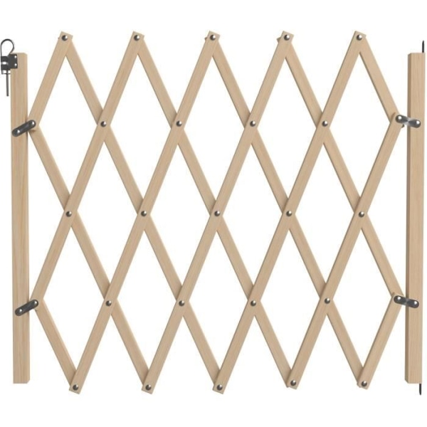Barriär - NORDLINGER PRO - 72000 - Stopfix - Utdragbar - Trä - 60-110 cm - För hundar Naturligt trä