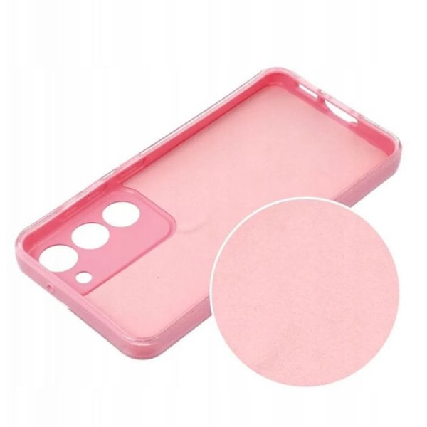 Hus - etui - strumpa Oem TRANSPARENT SKYDD 2 mm BLINK för Xiaomi Redmi NOTE 14 Pro 5G / 14 Pro Plus 5G, rosa