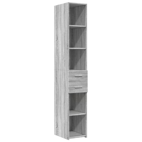 vidaXL Buffé hög sonoma grå 30x42,5x185 cm ingenjörsträ 846241