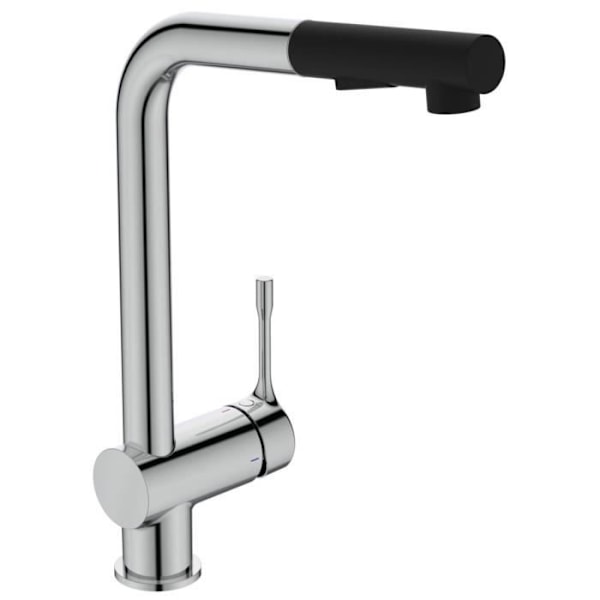 Engrepps diskbänksblandare - KOLVA - hög pip - 2J utdragbar spray - Ideal Standard