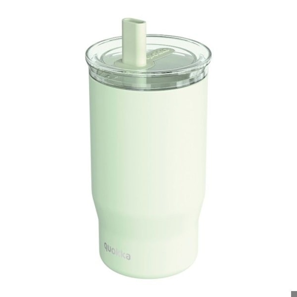 Isolerad mugg i rostfritt stål 720 ml med sugrör (pastellgrön) Quokka Mist