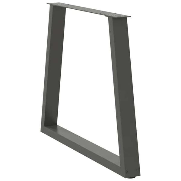 vidaXL V-formade matbordsben, 2 delar, anthracit, 80 x (72-73,3) cm, stål 4012574