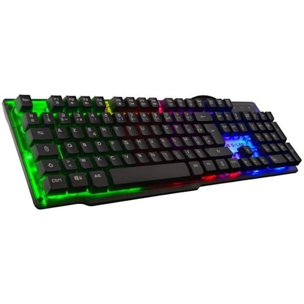 G-LAB KEYZ-NEON speltangentbord - Bakgrundsbelyst - Kabelanslutet - 19 anti-ghosting-tangenter - 12 multimediagenvägar - AZERTY