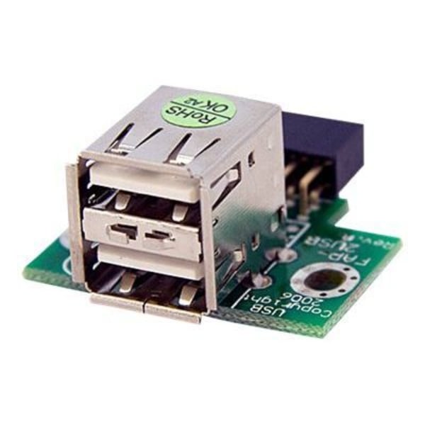 Intern USB 2.0-adapter - STARTECH - 2x USB A till moderkortskontakt - F/F - 1 x IDC hona - 2 x Typ A
