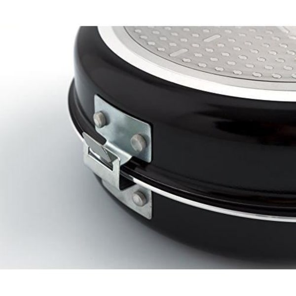 Dubbel stekpanna - Arc - 20 cm - Svart aluminium - Non-stick - Ergonomisk Svart