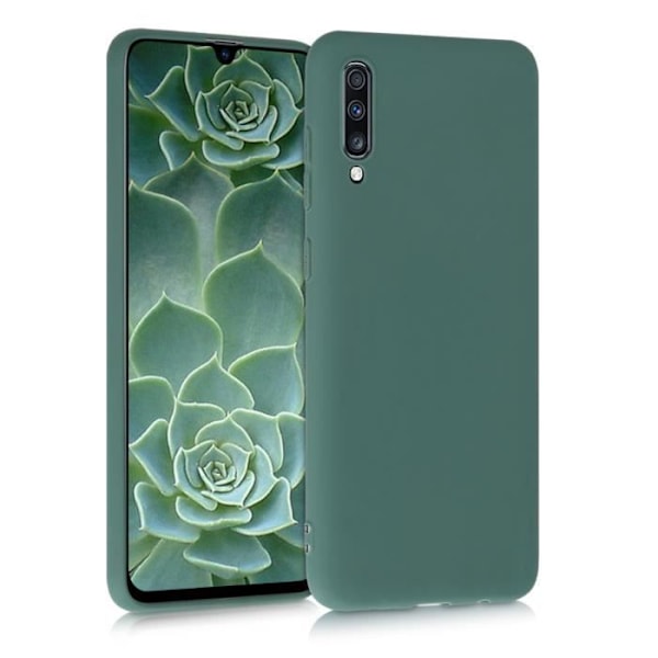 Mobilskal - kwmobile - Samsung Galaxy A70 - Silicone TPU - Heltäckande skydd - Modern design Grön