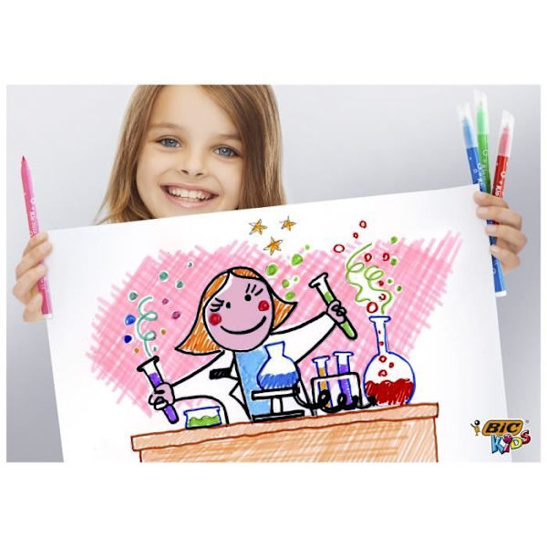 BIC Kids Målarbok - 60 Färgpennor/60 Målfärger Blandad