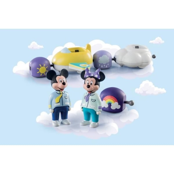 Musse och Minnie Cloud Train - PLAYMOBIL 1.2.3 - Disney - 7 stycken