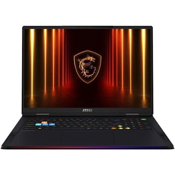 PC bärbar gamer - MSI - Raider 18 HX AI - 18" UHD+ MiniLED 120Hz - i9-285HX - RAM 64 Go - SSD 4 To - RTX 5080 - Windows 11 Svart