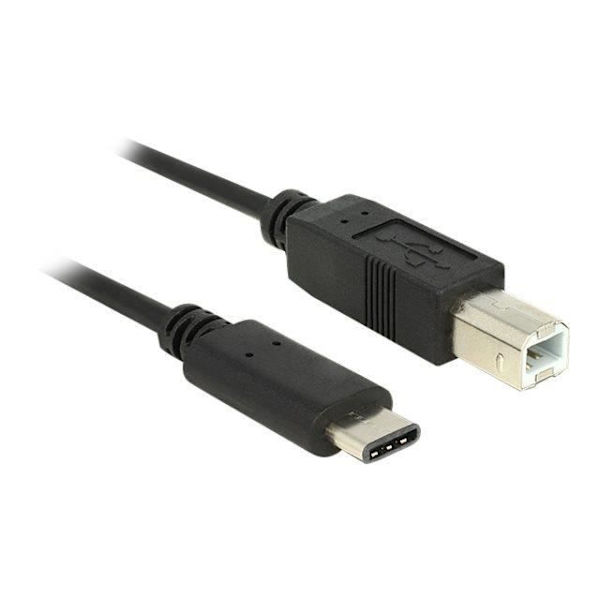 DeLOCK USB-kabel USB-C (M) till USB Typ B (M) USB 2.0 3 A 50 cm svart