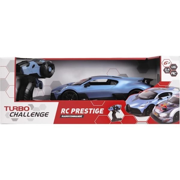 Fjärrstyrd bil - TURBO CHALLENGE - Bugatti Divo - Skala 1/16 - Blå - 5 AA-batterier Blå