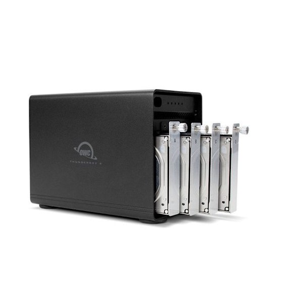 RAID-kabinett - OWC - ThunderBay 4 - Thunderbolt 3 - 4 fack - Svart aluminium