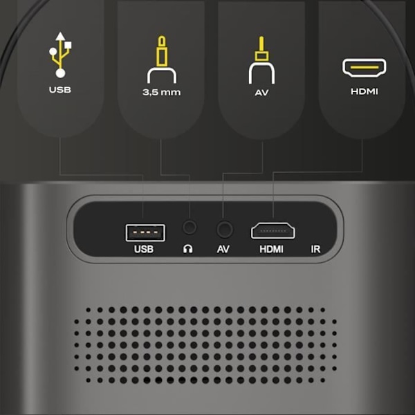 Bärbar Videoprojektor - OVERMAX - Multipic 3.6 - HD - 3500 Lumens - 5G WiFi Bluetooth