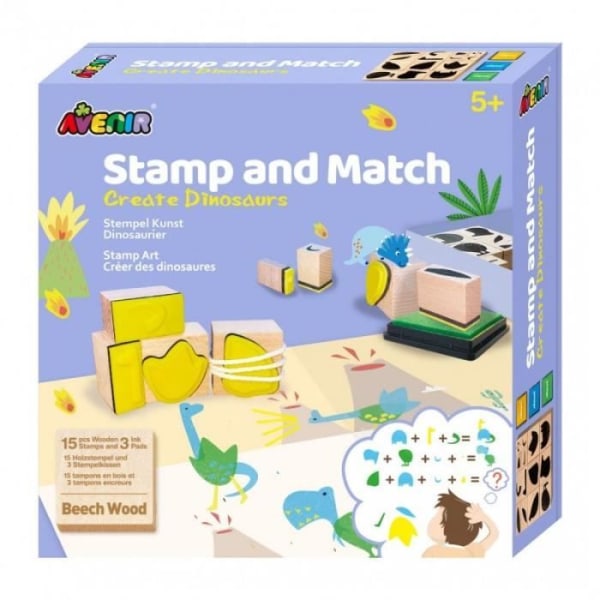 Avenir- Stamp and Match Create Dinosaurs Stamp Kit CH201763