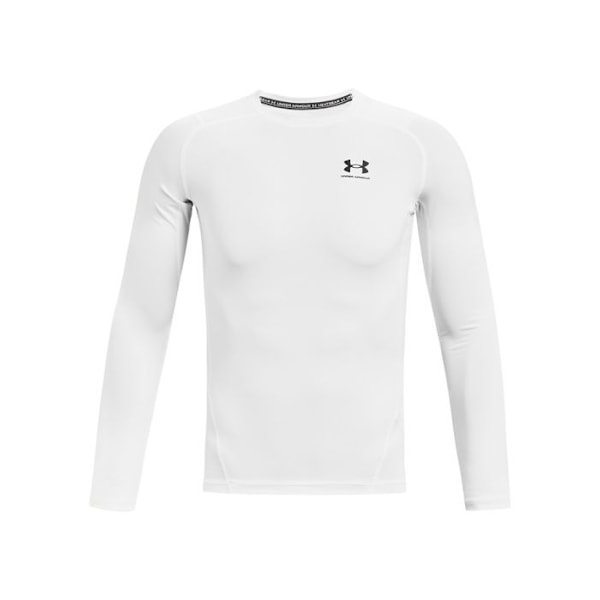 Sporttröja - Under Armour - HG Armour Comp LS - Vit - Långa ärmar - Andas vit svart M
