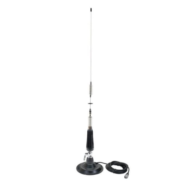 PNI CB LED 850 hopfällbar antenn med magnetisk bas 145 mm 85 cm lång 26-28 MHz 300 watt lyser under