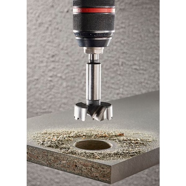 wolfcraft - Infälld träfräs med centreringsspets - Diameter 30 mm, Längd 90 mm - ref. 3320000
