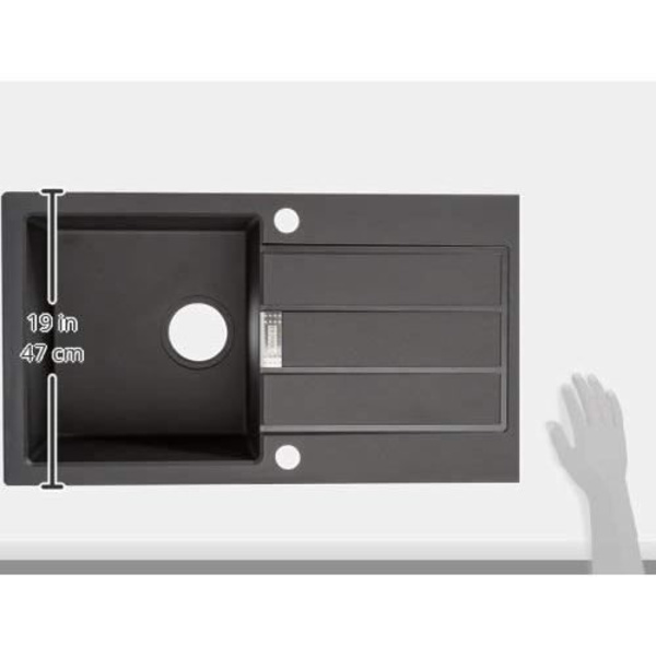 FRANKE SUD 611-78 diskho i Tectonite, Onyx - 114.0496.053