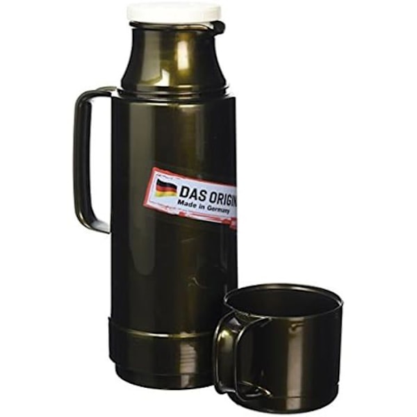 Isoleringsflaska ROTPUNKT 802-16-03-0 - Rostfritt Stål/Svart Plast/Gul Honung - 0,5 L Svart/Gul Honung