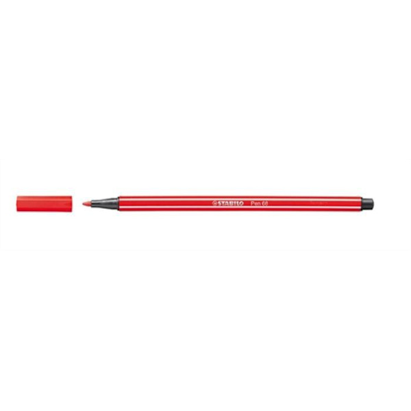 Feutre - STABILO - PEN 68 - Karmin - Set om 10 - Linjebredd 1 mm Röd