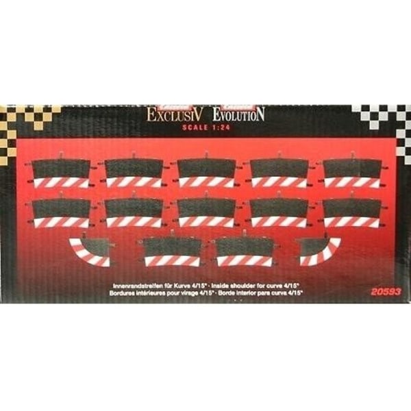 Rails och tillbehör för bana - CARRERA - 20020593 - 1/24 och 1/32 - Inre kanter - 6 stycken