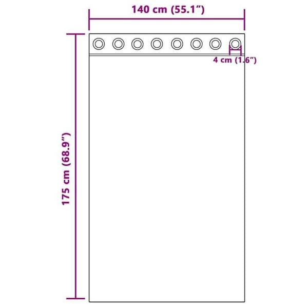 vidaXL Gardiner i voile med öglor 2 st gul 4102132