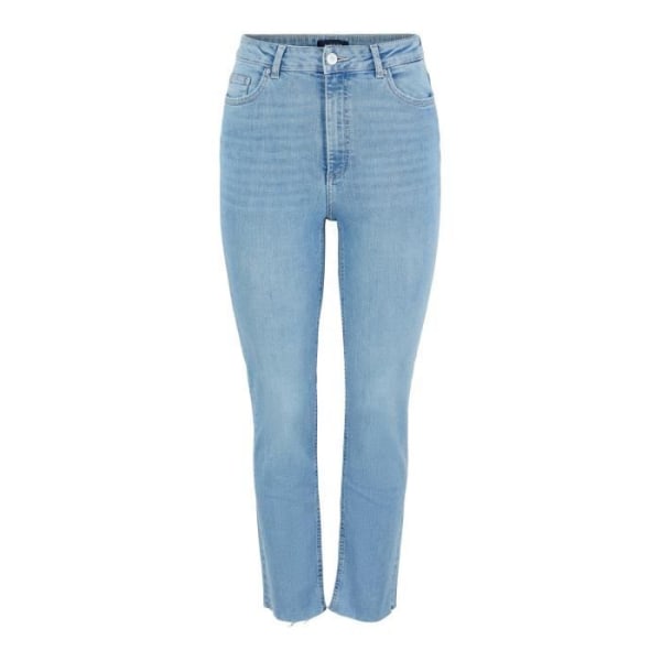Pieces Delly raka jeans för kvinnor - Blå - S - Andas - Inomhus ljusblå denim M