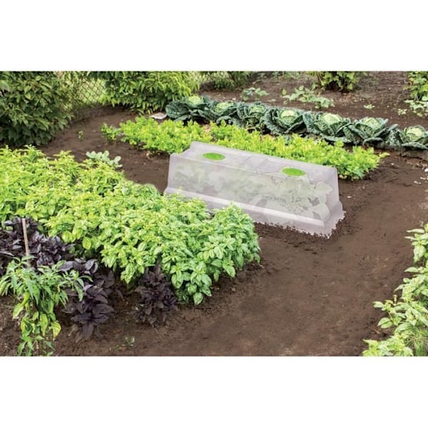 Odlingsväxthus för köksträdgård - EDA PLAST - 75x37,5x21,5cm - Dubbel luftning - UV-filtrering