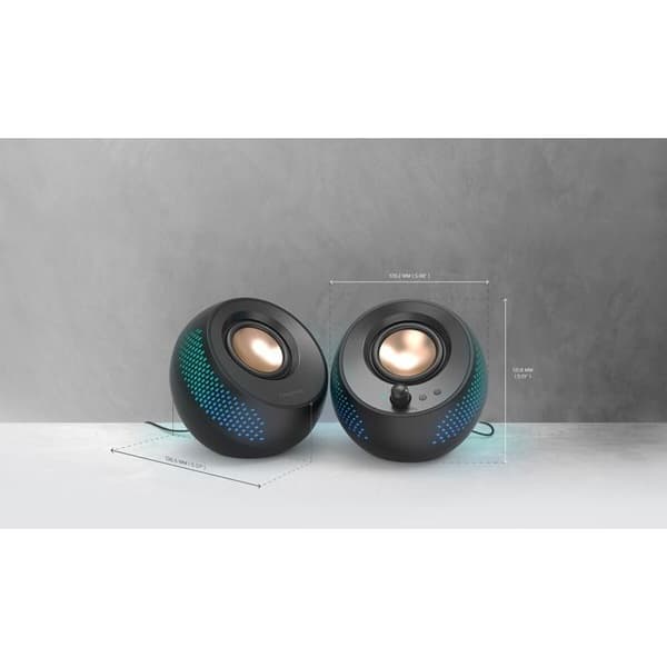 PC-högtalare - CREATIVE - Pebble X 2.0 - USB-C - 15 W RMS - Anpassningsbar RGB-belysning