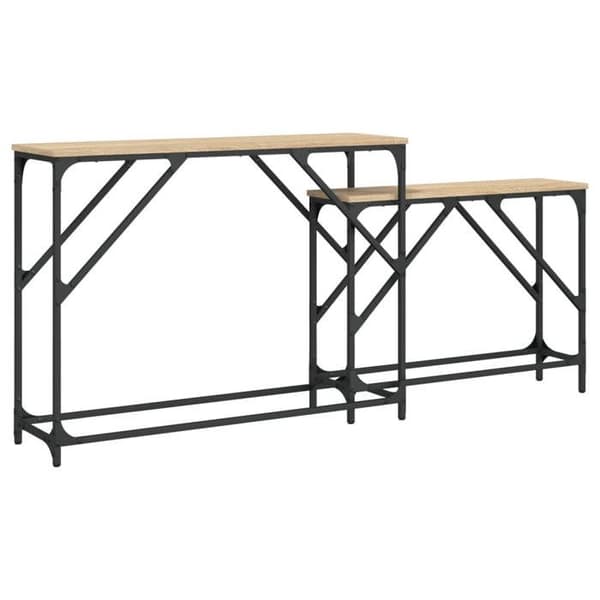 vidaXL häckande konsolbord 2 st Sonoma Oak Engineered Wood 837803