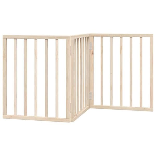 vidaXL Fällbar hundgrind 3 paneler 150 cm poppelträ 352172