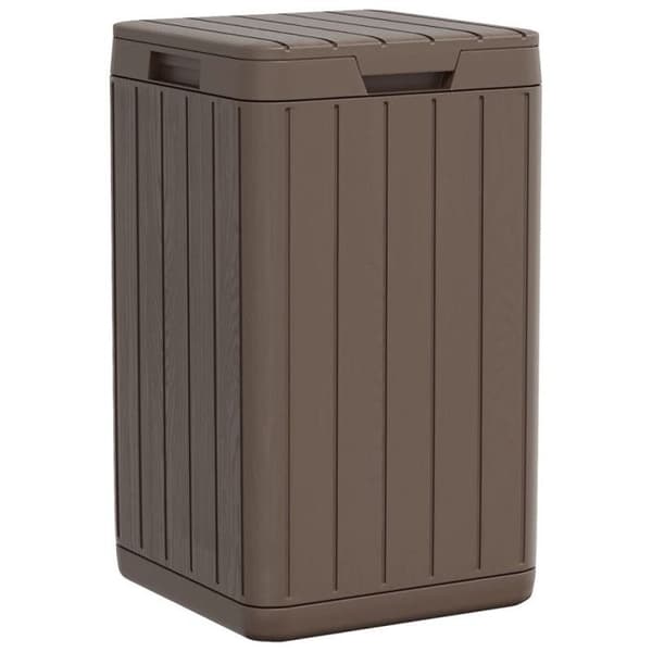 Utomhusbrun soptunna 38x38x65 cm PP