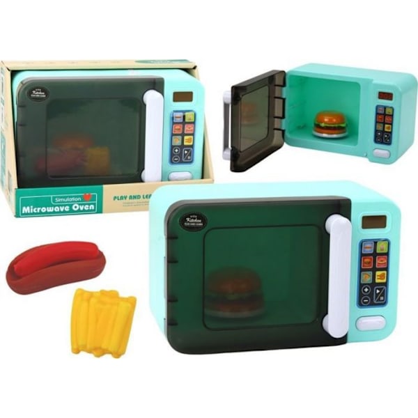 Dinette - kök Leantoys - 17714 - Mikrovågsugn Leksak Mikrovågsugn Turkos Tillbehör LEAN Toys