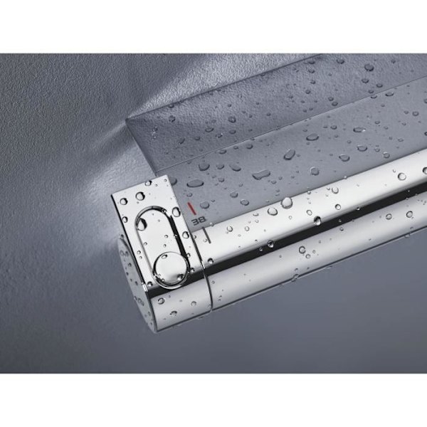 GROHE termostatisk duschblandare ½ Grohtherm 2000 34469001 - Tvålkopp - Temperaturbegränsare - Vattensparande - Krom Grå