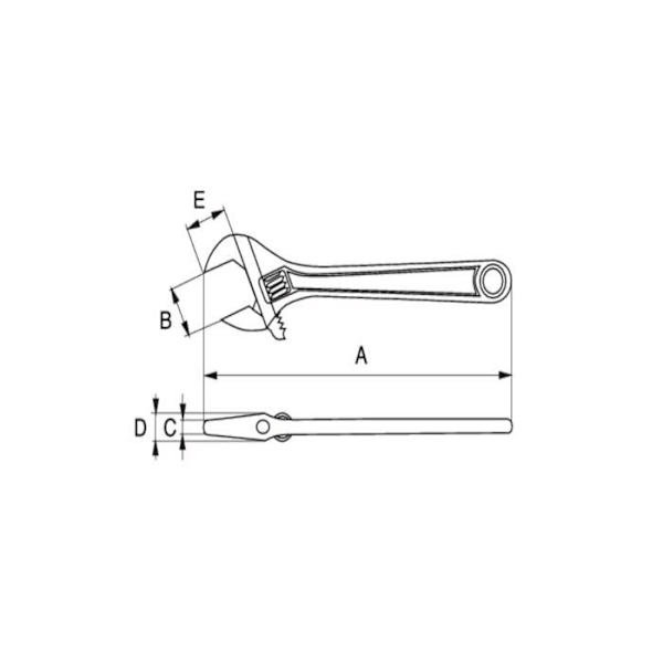 Bahco skiftnyckel - BAH9031RCUS - 9031 RC US Stor skiftnyckel 20,3 cm Kromad