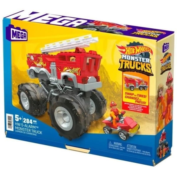Mega Bloks Blocks Mega Hot Wheels Monster Trucks 5-larm brandbil - 0194735064441