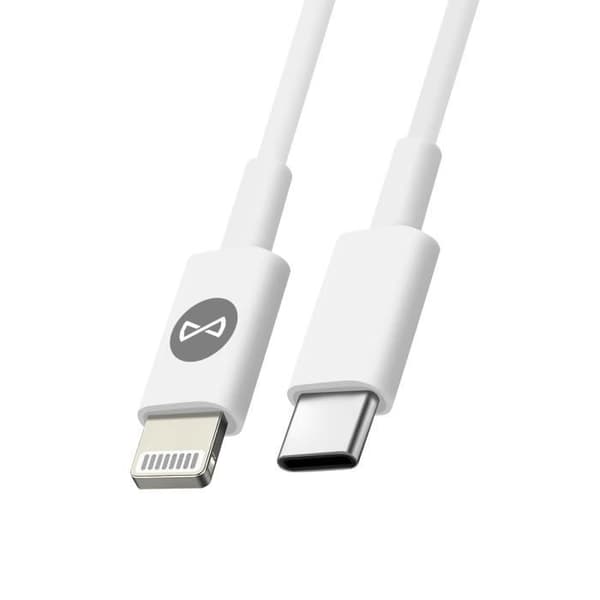 USB-C till Lightning-kabel Snabbladdning och synkronisering 1m Forever White White