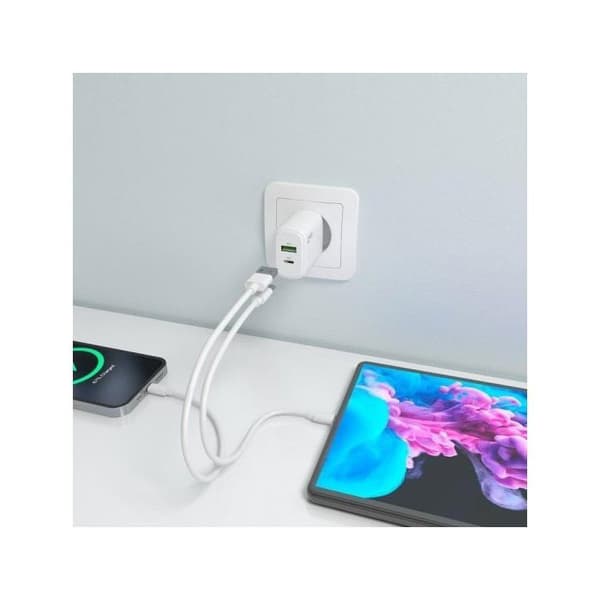 CARGADOR AISENS GAN 30W 1XUSB-C PD3.0 QC4.0 1XUSB-A QC3.0 VIT