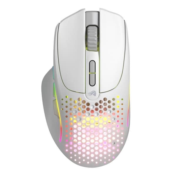Trådlös mus - Glorious - Modell I 2 - Ergonomisk - 9 programmerbara knappar - Matt vit