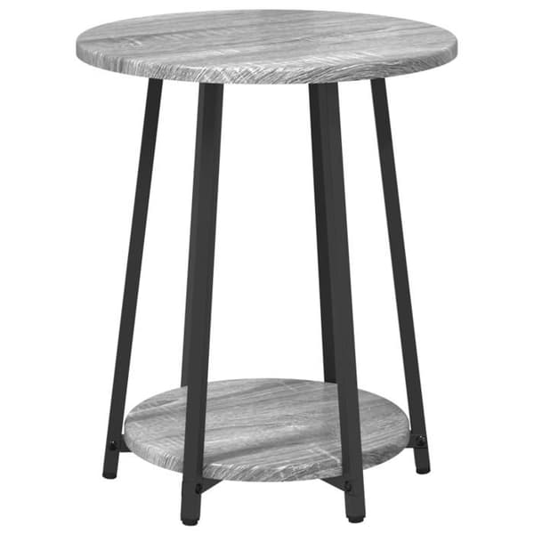 Sido bord - Grå Sonoma - Ingenjörs trä - Metall - Modern design Grå