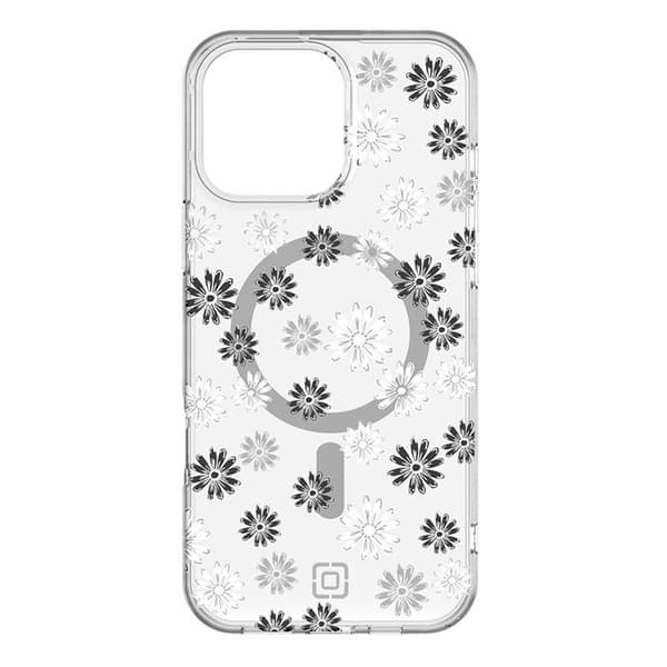 Coque iPhone 16 Pro Max - INCIPIO - Ditzy Floral Silver - Semi-rigidh - Elegant skydd - MagSafe Ditsy Blommig Silver