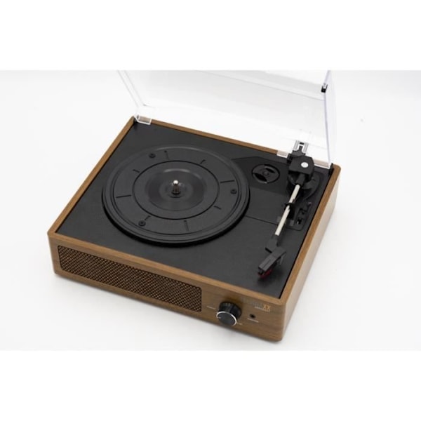 Retro TECHNAXX TX-186 Vinyl skivspelare - Phono, Bluetooth, AUX IN, USB - 2 x 3 W högtalare - 3 hastigheter 33, 45, 78 rpm Brunt och svart