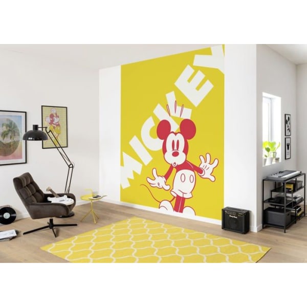 Komar - WB-D-010-30x40h - Mickey Unwind väggbild - Mått: 30 x 40 cm - Väggdekoration för barnrum