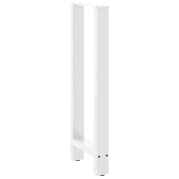 vidaXL Låg bordben vit 2 st 50x(100-101) cm stål 4013341